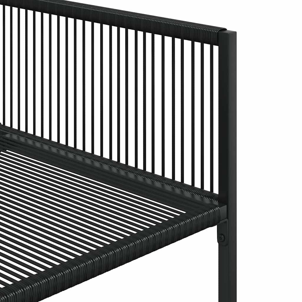 Juego de comedor de jardín 7 piezas ratán sintético negro