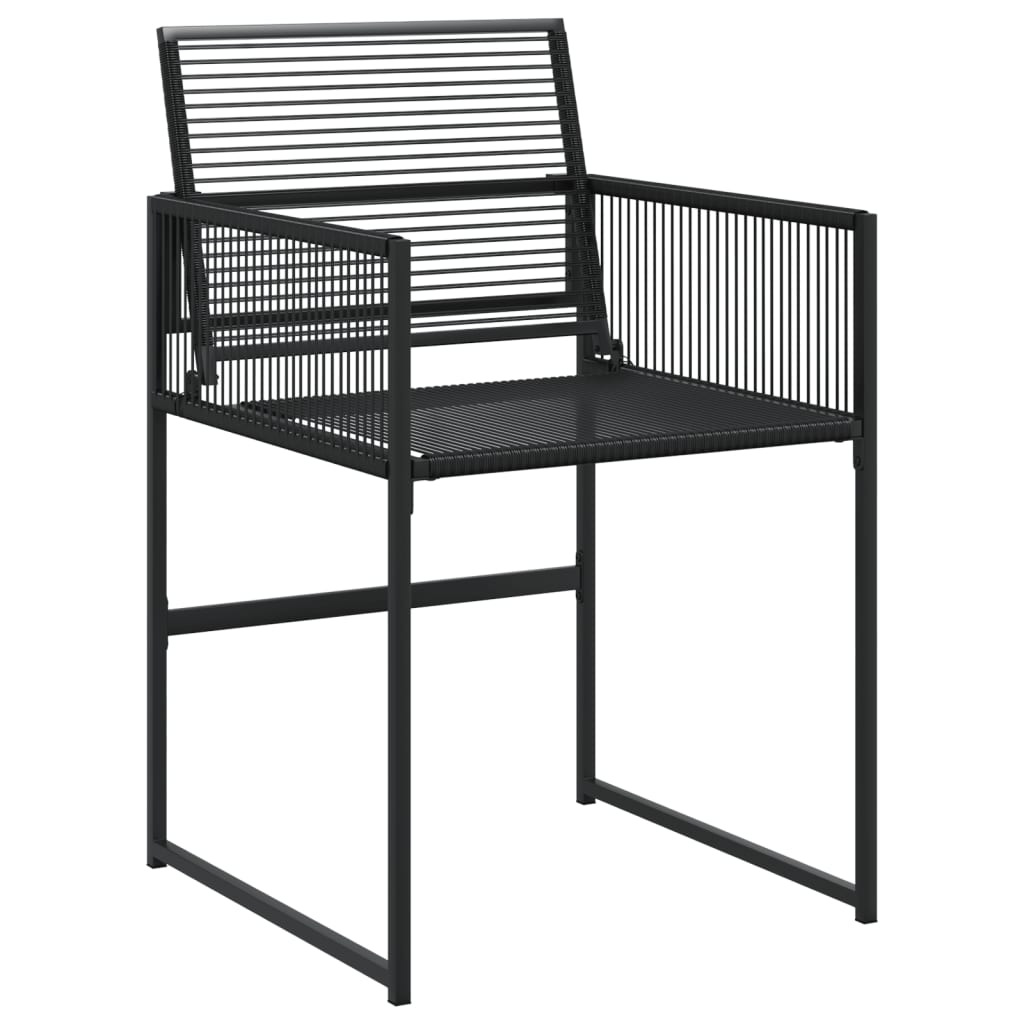 Juego de comedor de jardín 9 piezas ratán sintético negro