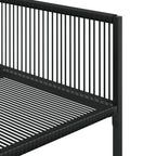 Juego de comedor de jardín 9 piezas ratán sintético negro