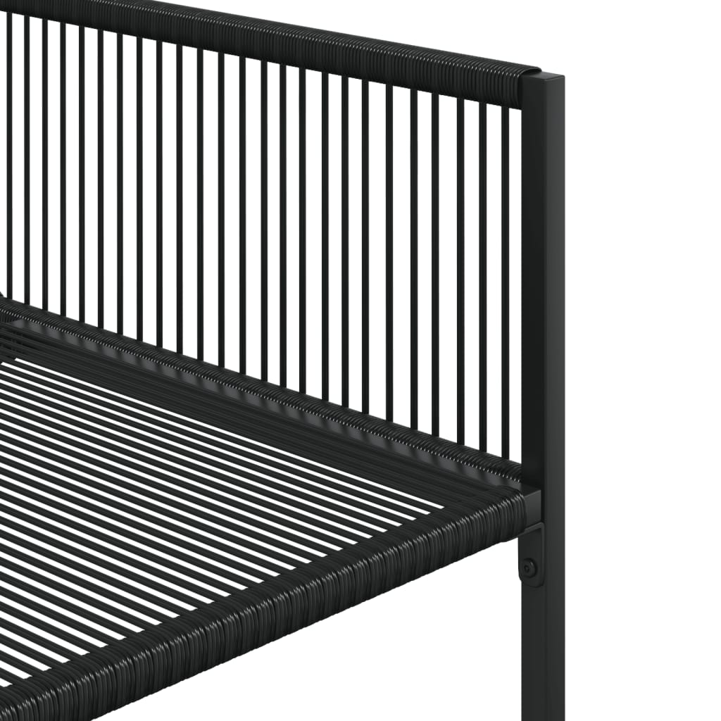 Juego de comedor de jardín 9 piezas ratán sintético negro