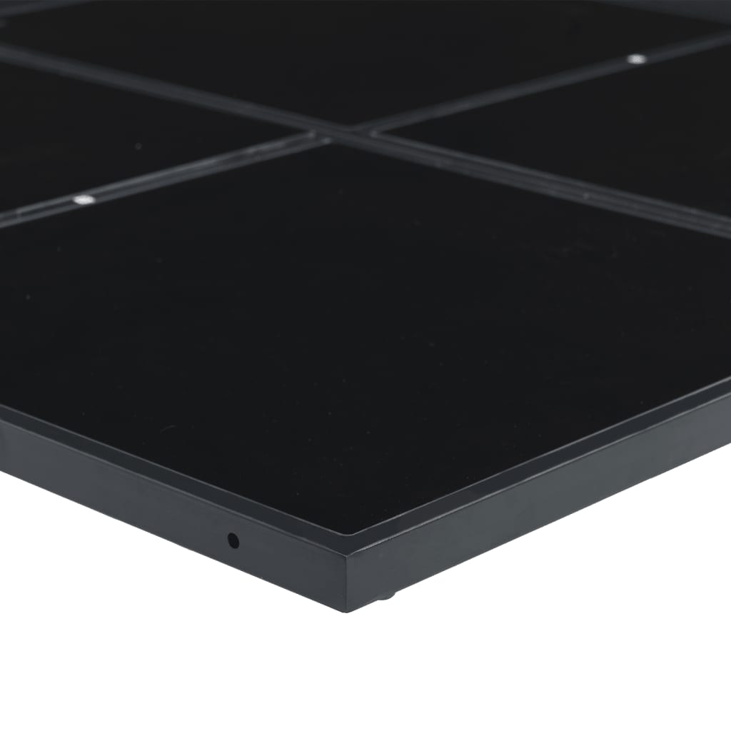 Juego de comedor de jardín 9 piezas ratán sintético negro