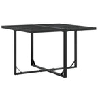 Juego de comedor para jardín 5 piezas textilene negro