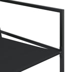 Juego de comedor para jardín 5 piezas textilene negro