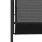 Juego de comedor para jardín 5 piezas textilene negro