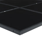 Juego de comedor para jardín 5 piezas textilene negro