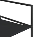 Juego de comedor para jardín 7 piezas textilene negro