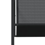 Juego de comedor para jardín 7 piezas textilene negro