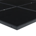 Juego de comedor para jardín 7 piezas textilene negro