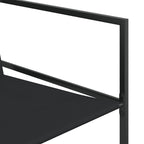 Juego de comedor para jardín 9 piezas textilene negro