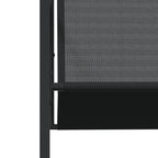 Juego de comedor para jardín 9 piezas textilene negro