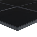 Juego de comedor para jardín 9 piezas textilene negro