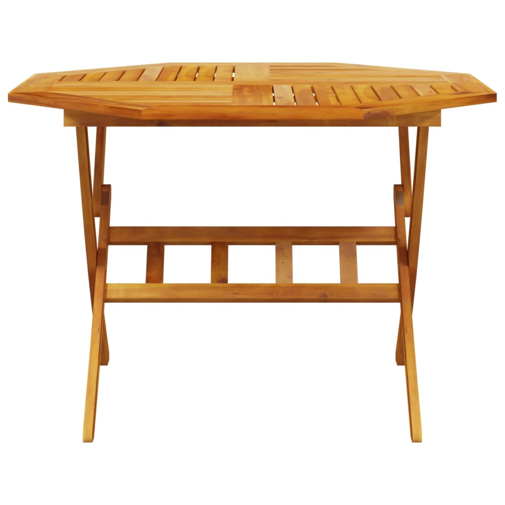 Set de comedor de jardín plegable 5 pzas madera maciza acacia