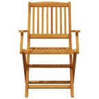 Set de comedor de jardín plegable 5 pzas madera maciza acacia
