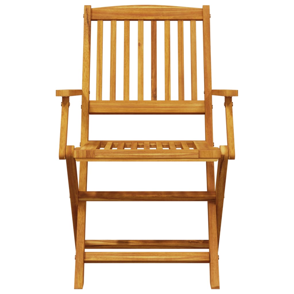 Set de comedor de jardín plegable 5 pzas madera maciza acacia
