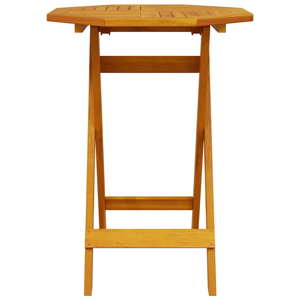 Juego bistró pleglable 3 piezas madera maciza acacia