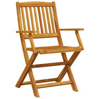 Juego bistró pleglable 3 piezas madera maciza acacia