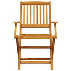 Juego bistró pleglable 3 piezas madera maciza acacia
