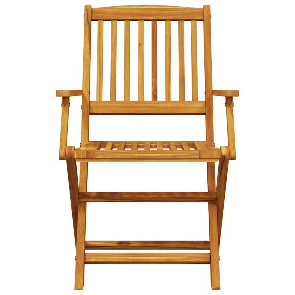 Juego bistró pleglable 3 piezas madera maciza acacia