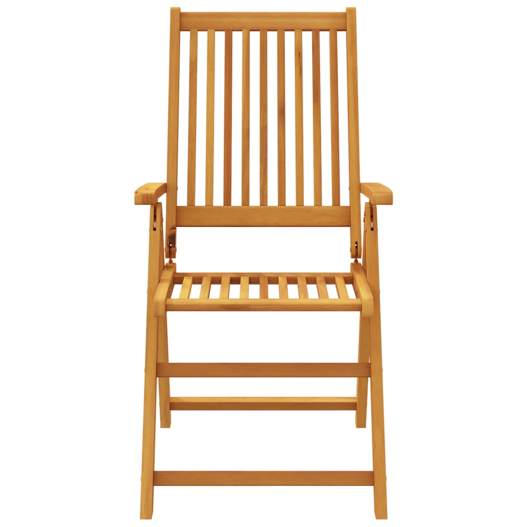 Juego de comedor de jardín 5 piezas madera maciza de acacia