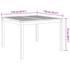 Juego de comedor de jardín 5 piezas madera maciza de acacia