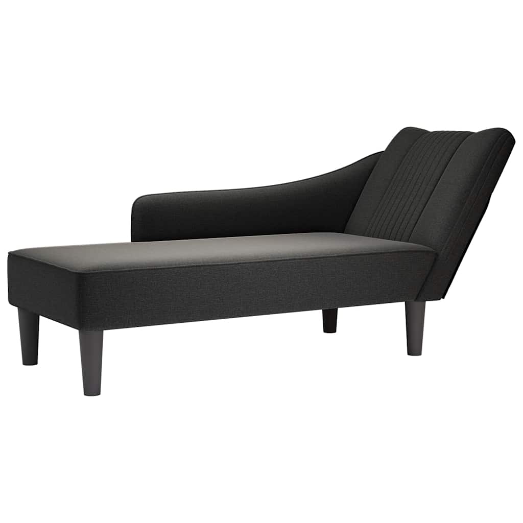 Chaise longue com almofada de tecido bombazina amarelo-claro