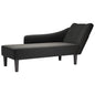 Chaise longue com almofada de tecido bombazina amarelo-claro