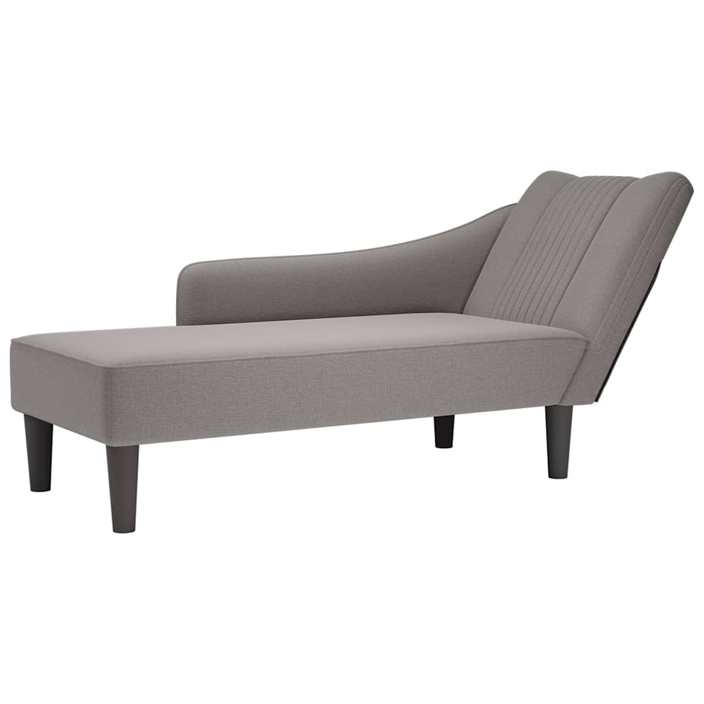 Chaise longue com almofada de tecido bombazina amarelo-claro