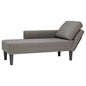 Chaise longue com almofada de tecido bombazina amarelo-claro