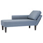 Chaise longue com almofada de tecido bombazina amarelo-claro