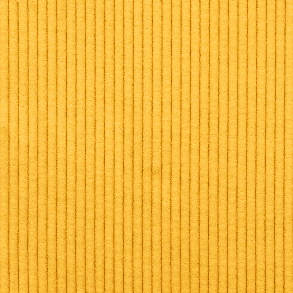 Chaise longue con cojín de tela de pana amarillo claro
