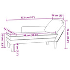 Chaise longue con cojín de tela de pana amarillo claro
