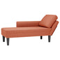 Chaise longue com almofada de tecido bombazina amarelo-claro