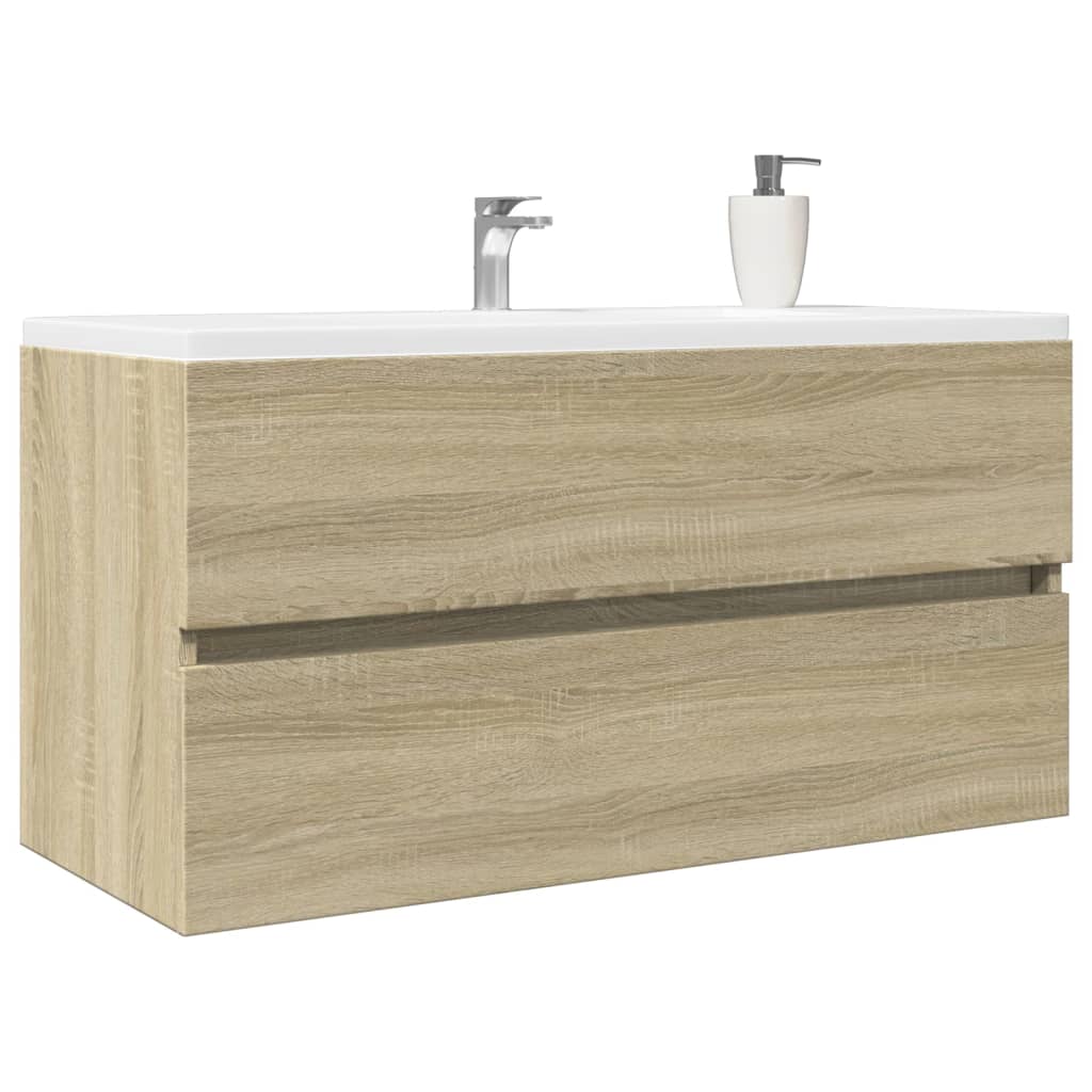 Armario lavabo madera contrachapada roble Sonoma 90x38,5x45 cm