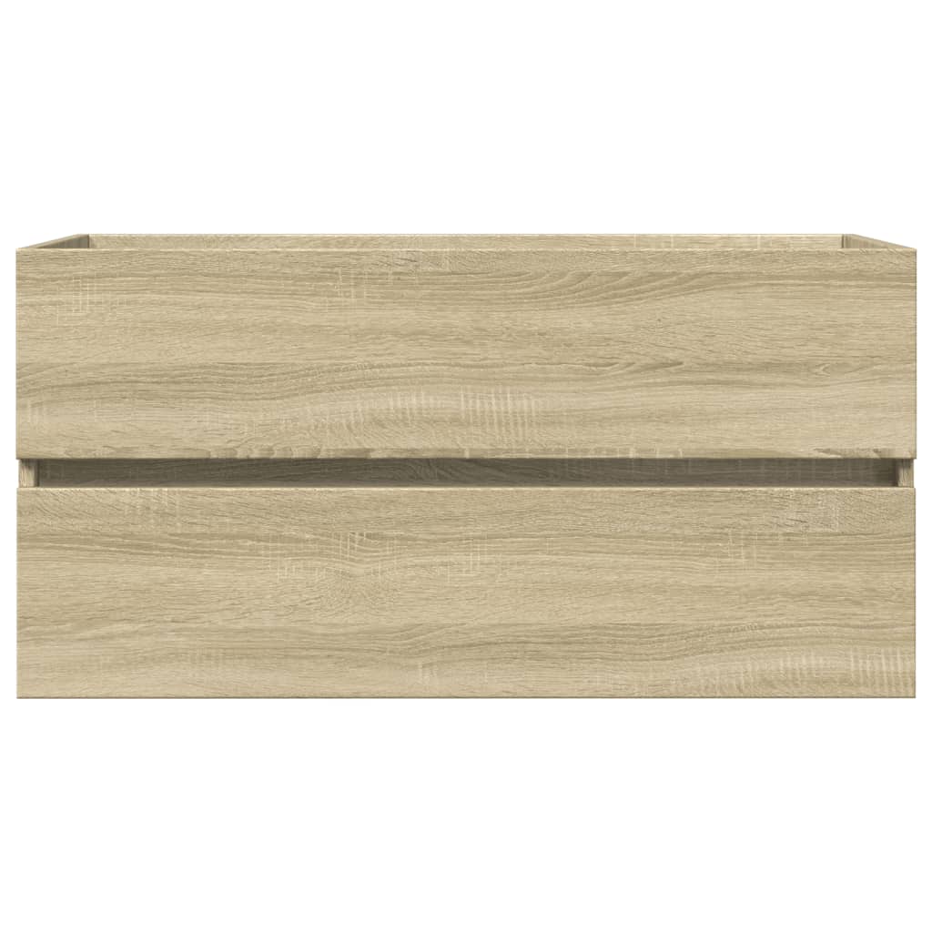 Armario lavabo madera contrachapada roble Sonoma 90x38,5x45 cm
