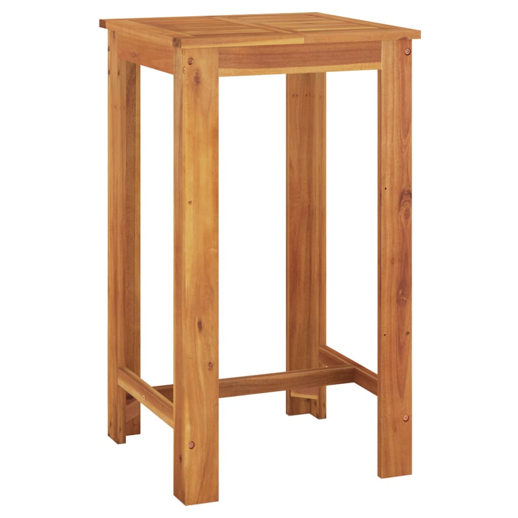 Mesa y taburetes de jardín 3 pzas madera acacia ratán PE gris