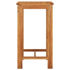 Mesa y taburetes de jardín 3 pzas madera acacia ratán PE gris