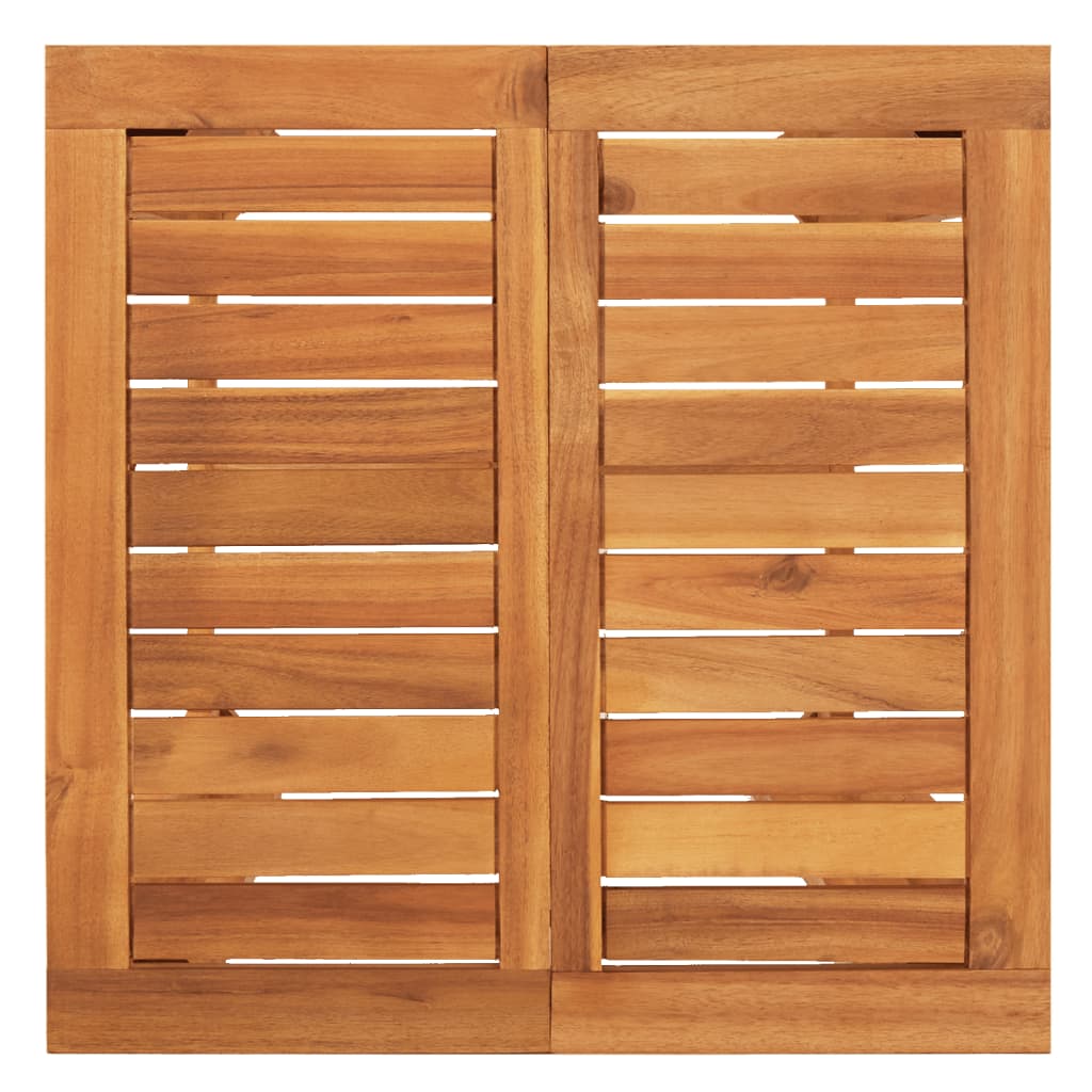 Mesa y taburetes de jardín 3 pzas madera acacia ratán PE gris