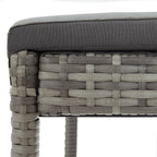 Mesa y taburetes de jardín 3 pzas madera acacia ratán PE gris