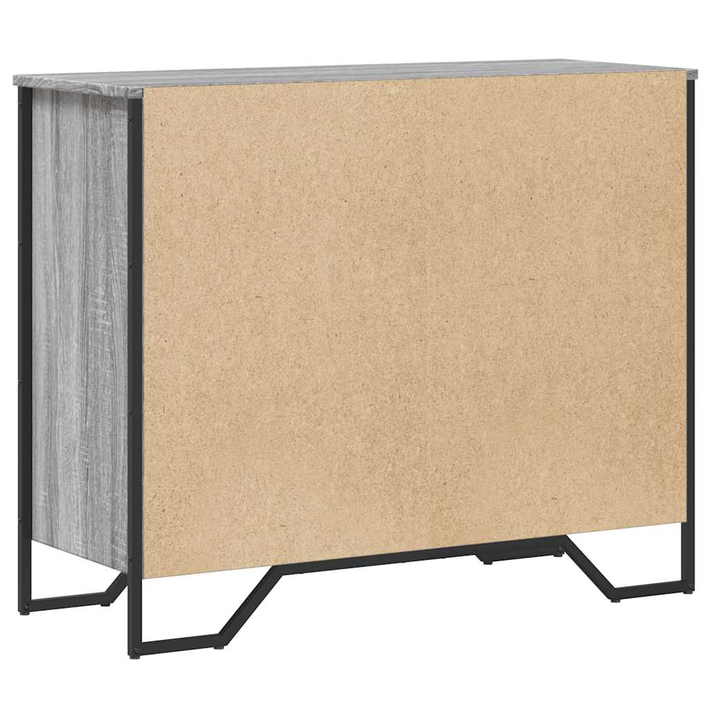 Cajonera de madera de ingeniería gris Sonoma 91x35,5x74,5 cm