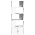 Estantería de madera de ingeniería blanca 70x36x189 cm