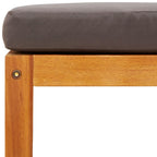 Conjunto de sofá de jardín de 5 piezas con cojines de madera de acacia y cuerda