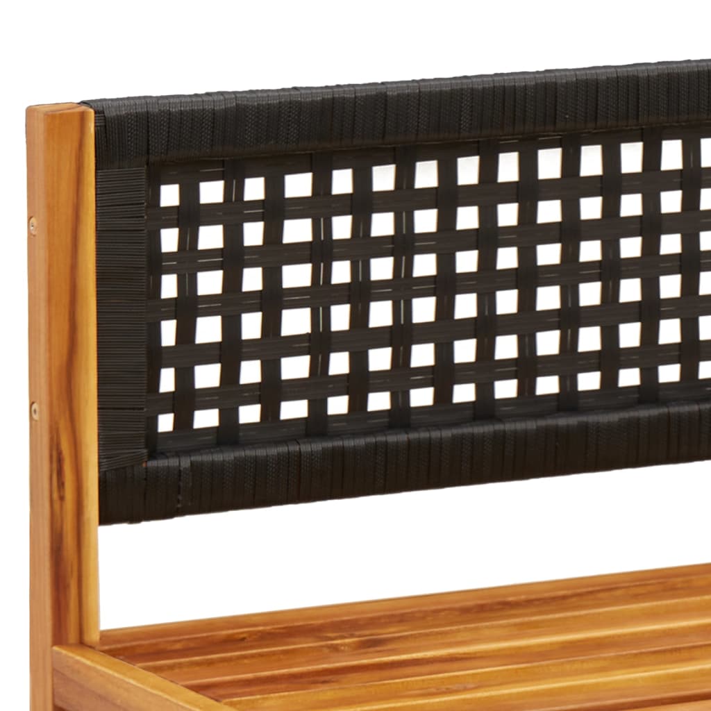 Conjunto de sofá de jardín de 5 piezas con cojines de madera de acacia y ratán
