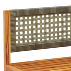 Conjunto de sofá de jardín de 7 piezas con cojines de madera de acacia y ratán
