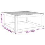 Mesa de jardín madera maciza de acacia 65x65x29 cm