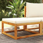 Banco de jardim com almofada madeira de acácia maciça 65x65x29 cm