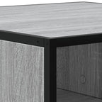 Mesa centro madera ingeniería y metal gris Sonoma 100x100x30 cm