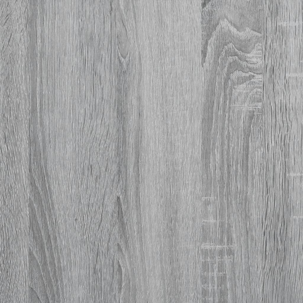 Mesa centro madera ingeniería y metal gris Sonoma 100x100x30 cm