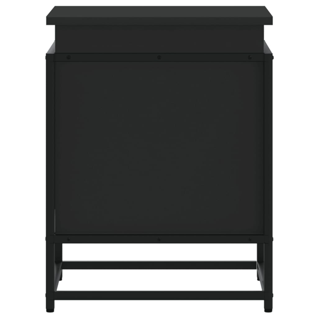Caja almacenaje con tapa madera ingeniería negro 40x40x51,5 cm