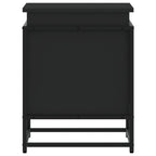 Caja almacenaje con tapa madera ingeniería negro 40x40x51,5 cm