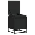 Caja almacenaje con tapa madera ingeniería negro 40x40x51,5 cm
